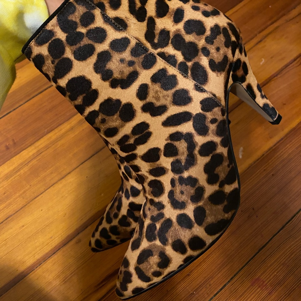 Vince Camuto Leopard Print Ankle Booties